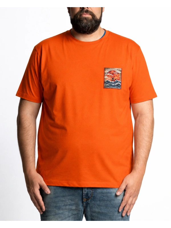 MAXFORT POCKET T-SHIRT WITH PHOTOGRAPHIC PRINT