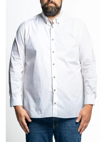 REGGIO TG 2XL-10XL STRETCH SHIRT WITH PATTERNED INSERTS