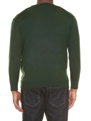 3330 WOOL MIXED V-NECK PULLOVER