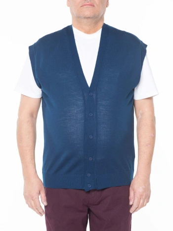 3335 WOOL BLEND VEST CARDIGAN WITH BUTTONS