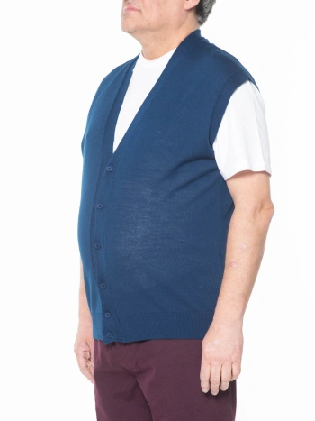 3335 CARDIGAN GILET MISTO LANA CON BOTTONI