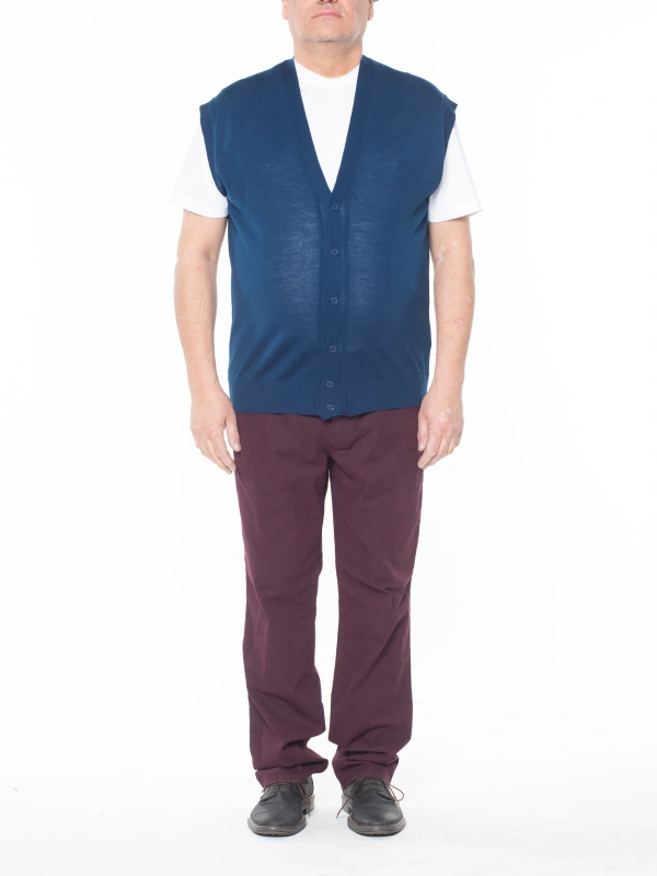 3335 CARDIGAN GILET MISTO LANA CON BOTTONI