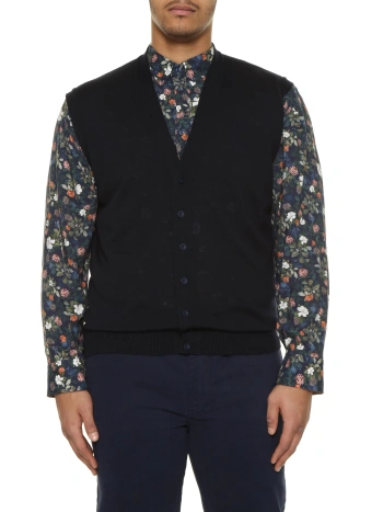 3335 CARDIGAN GILET MISTO LANA CON BOTTONI