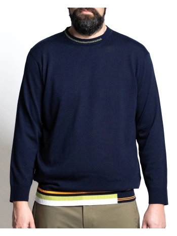 6506 MAGLIA INTARSIO GIROCOLLO