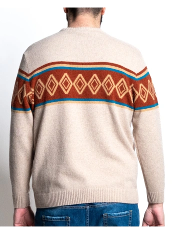 6510 MAGLIA GIROCOLLO INTARSIO ROMBI