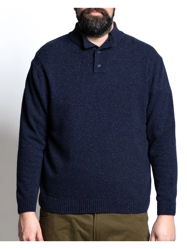 6511 MAGLIA COLLO LUPO CON  BOTTONI