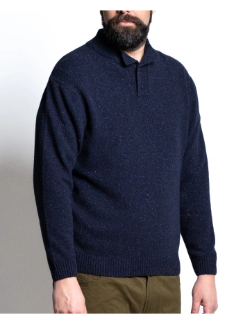 6511 MAGLIA COLLO LUPO CON  BOTTONI
