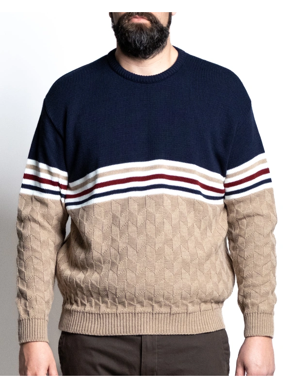 6512 MAGLIA GIROCOLLO CON SPEZZATURE