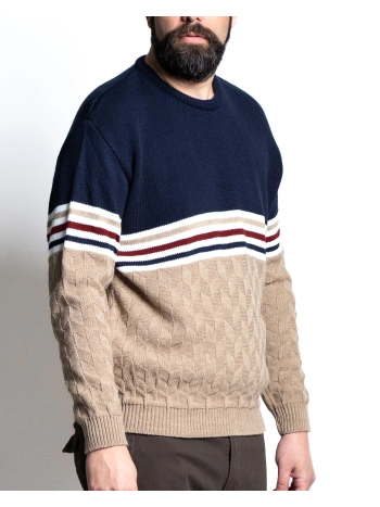 6512 MAGLIA GIROCOLLO CON SPEZZATURE