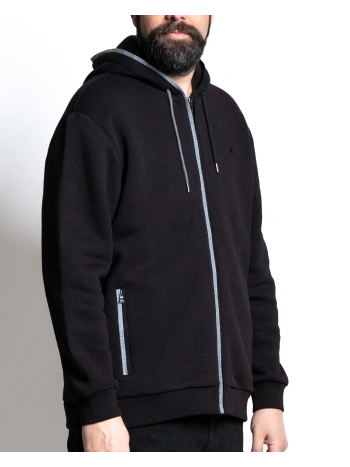 44001 FULL ZIP SWEATSHIRT WITH HOOD AND PROFILES
