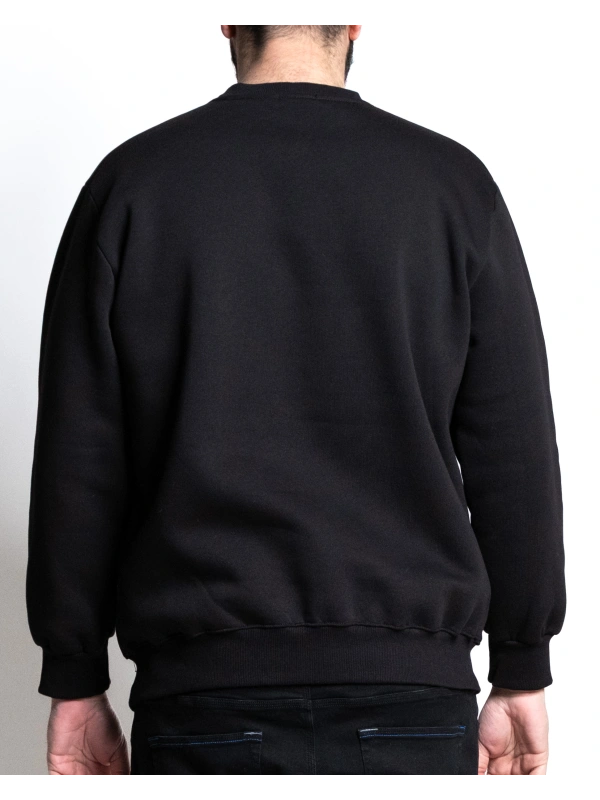 44101 OVERSIZED CREW NECK SWEATSHIRT WITH BIKER TIGER PRINT