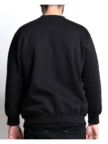 44101 OVERSIZED CREW NECK SWEATSHIRT WITH BIKER TIGER PRINT