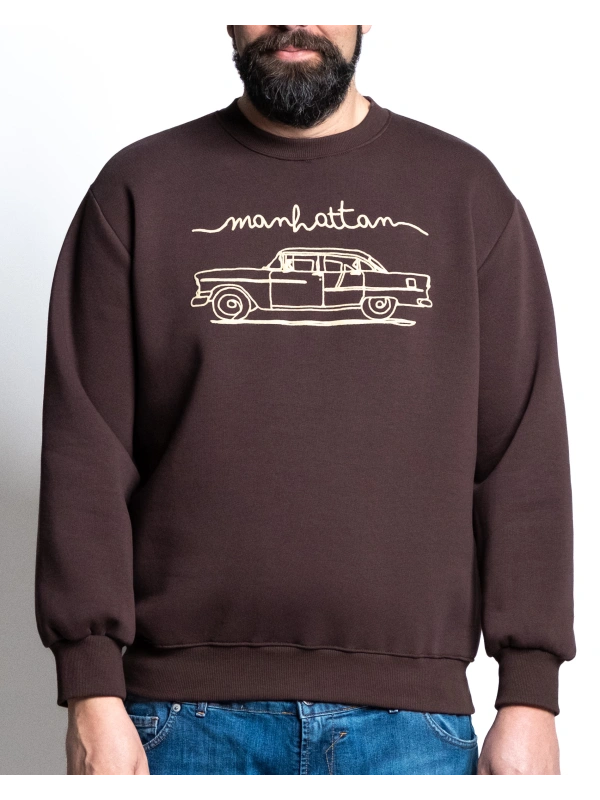 44102 VINTAGE CITY COLLECTION CAR CREW NECK SWEATSHIRT
