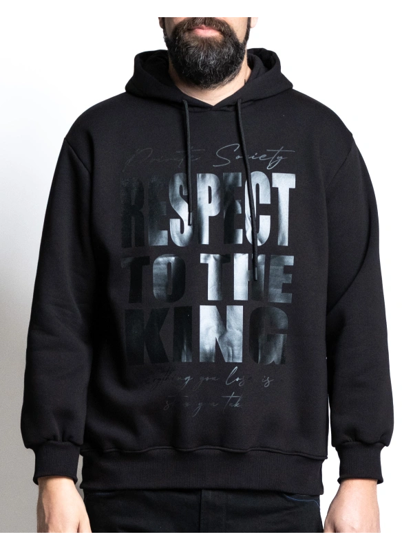 44105 FELPA CAPPUCCIO RESPECT FOR THE KING