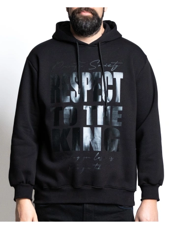 44105 FELPA CAPPUCCIO RESPECT FOR THE KING