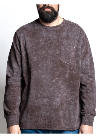 44453 T SHIRT MARMORIZZATA MANICA LUNGA
