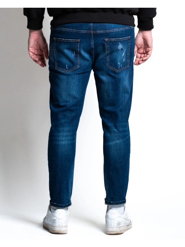 B38671 JEANS STRETCH CON ABRASIONI