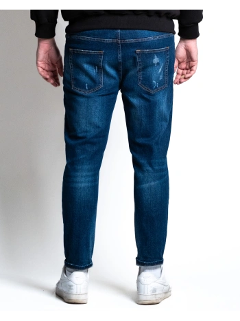 B38671 JEANS STRETCH CON ABRASIONI