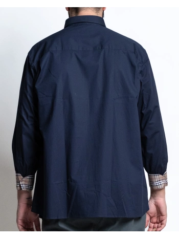 NIZZA PLUS SIZE STRETCH SHIRT WITH CHECK DETAILS