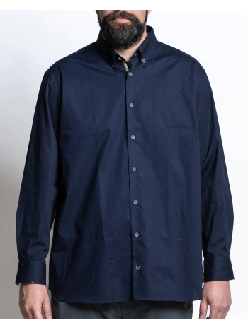 NIZZA PLUS SIZE STRETCH SHIRT WITH CHECK DETAILS