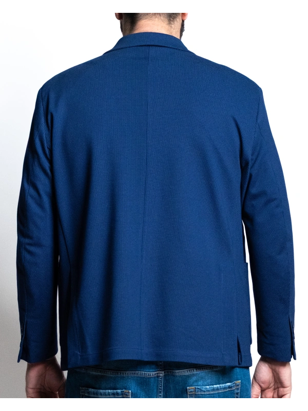 WAXED STRETCH BLAZER WITH FANTASY