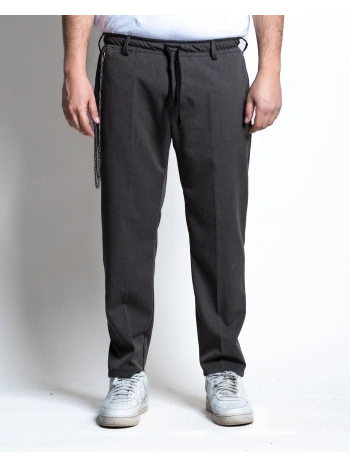 PLUS SIZE POLYVISCOSE TROUSERS WITH CHAIN