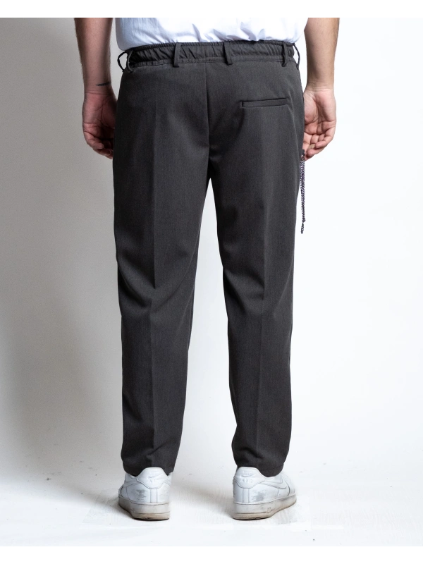 E2901 PANTALACCIO VISCOSA ELASTICIZZATO NERO