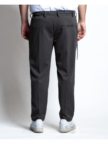 PLUS SIZE POLYVISCOSE TROUSERS WITH CHAIN