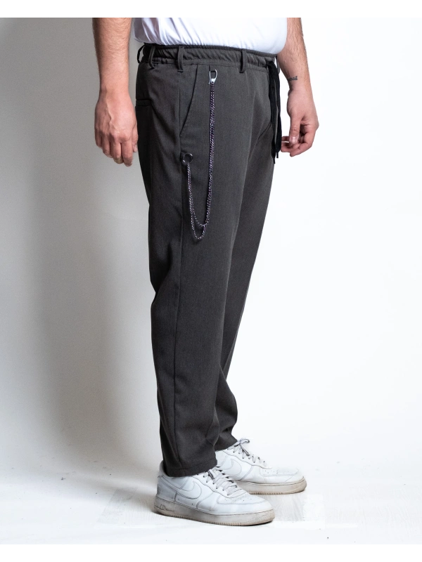 E2901 PANTALACCIO VISCOSA ELASTICIZZATO NERO
