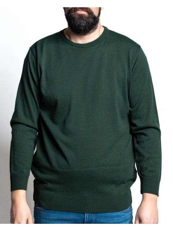 E2912 MAGLIA GIROCOLLO TINTA UNITA NERO