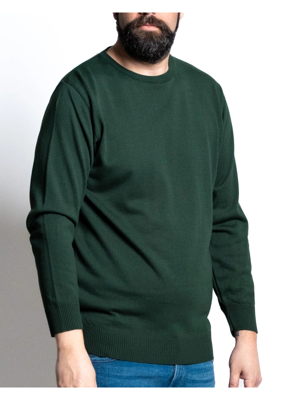 E2912 MAGLIA GIROCOLLO TINTA UNITA NERO