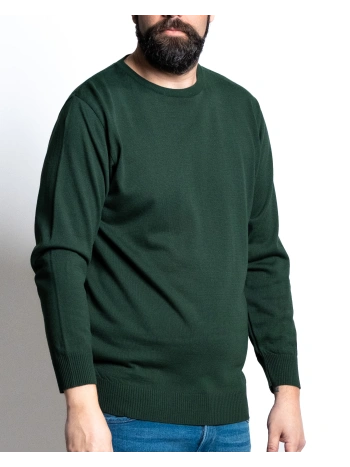 E2912 SOLID COLOR CREW NECK SWEATER