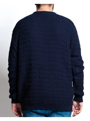 E2913 MAGLIA INTARSIO NERO