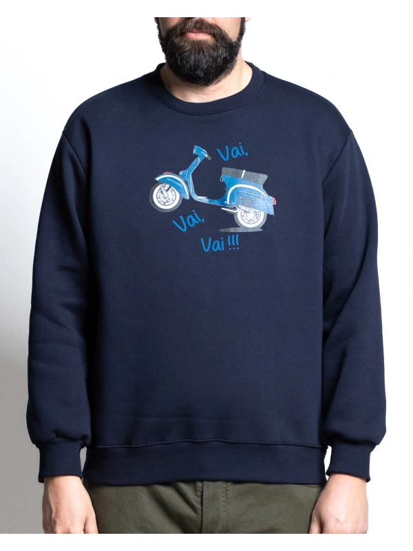 E2925 FELPA GIROCOLLO VESPA