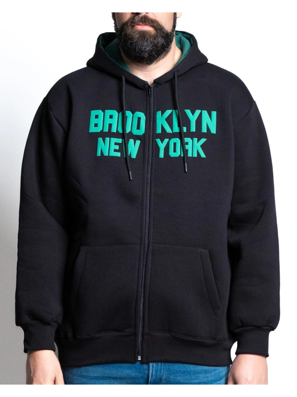 E2929 FELPA FULL ZIP BROOKLYN CON CAPPUCCIO