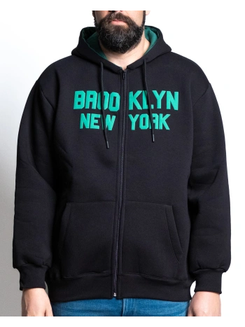 E2929 FELPA FULL ZIP BROOKLYN CON CAPPUCCIO