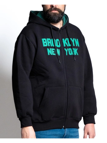 E2929 FELPA FULL ZIP BROOKLYN CON CAPPUCCIO