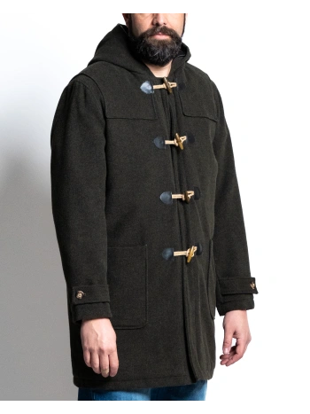 EDMONTON WOOL BLEND PLUS SIZE HOODED DUFFLE COAT