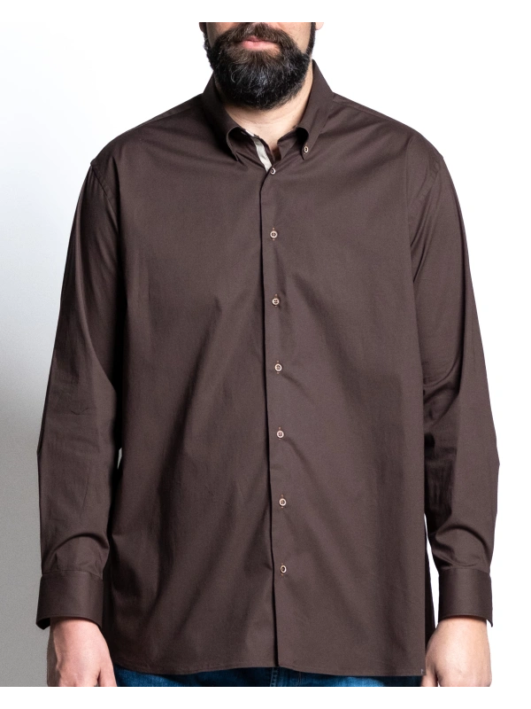 NIZZA STRETCH SHIRT WITH BUTTON-DOWN COLLAR