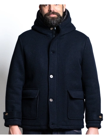 p27003 PLUS SIZE WOOL BLEND PARKA WITH HOOD