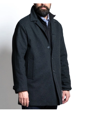 P27007 PLUS SIZE STRETCH COAT WITH BIB