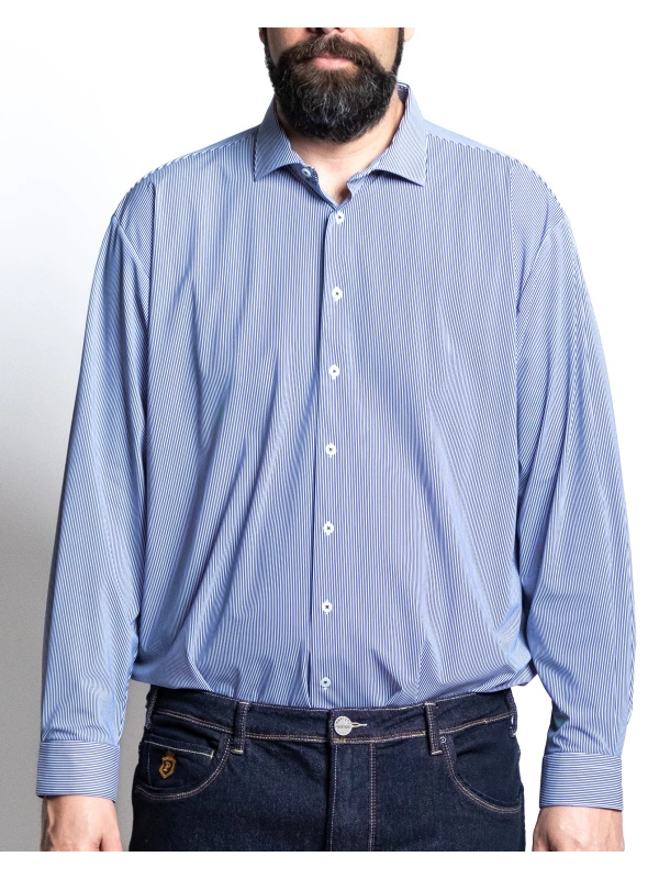 P27020 NON-IRON LONG-SLEEVED PATTERNED SHIRT