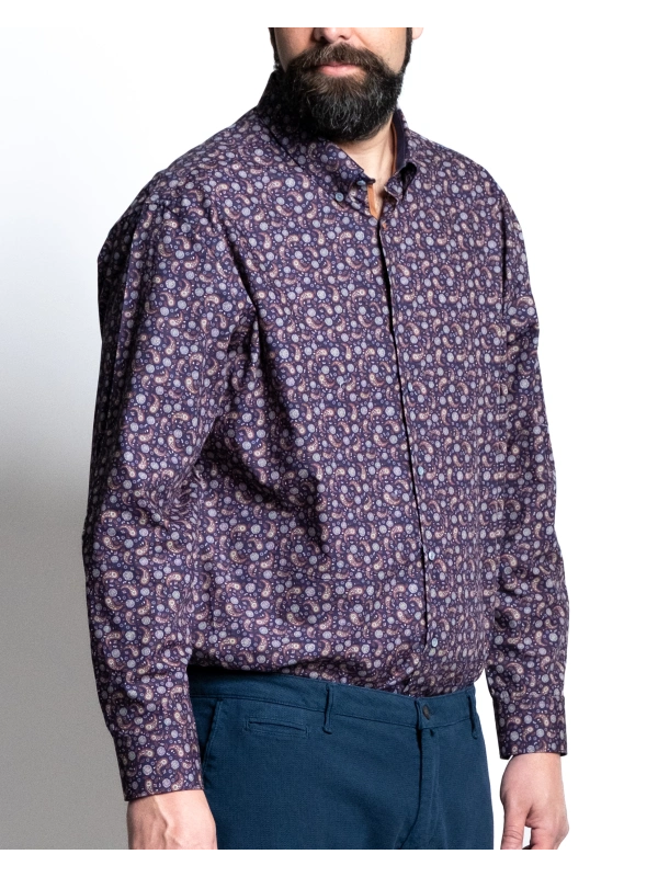 P27023 CAMICIA FANTASIA MANICHE LUNGHE