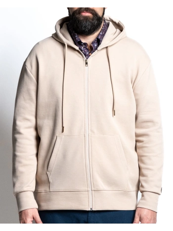 FULL ZIP STRETCH HOODIE PLUS SIZE