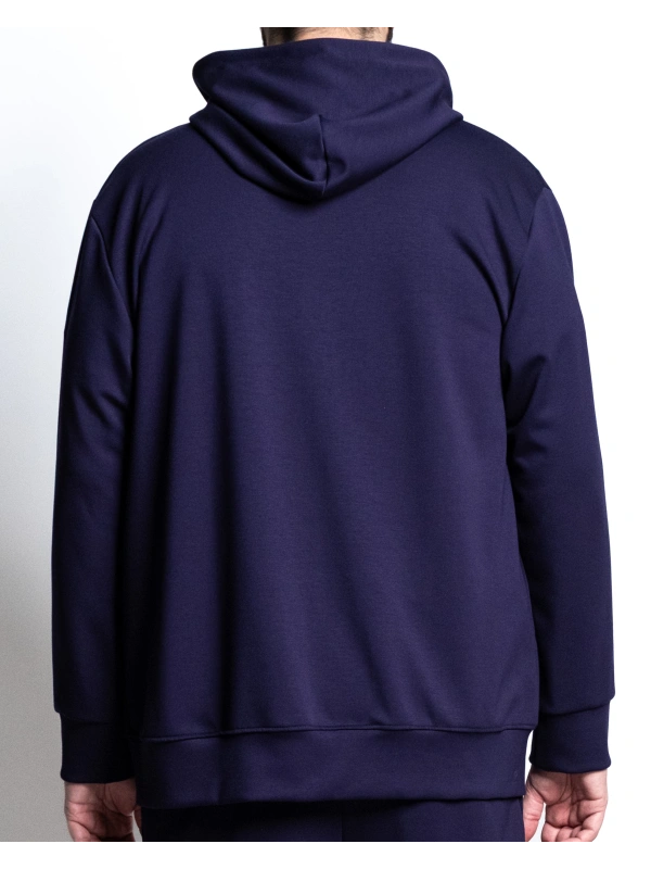 P27053 FELPA IMODAL STRETCH FULL ZIP CON CAPPUCCIO