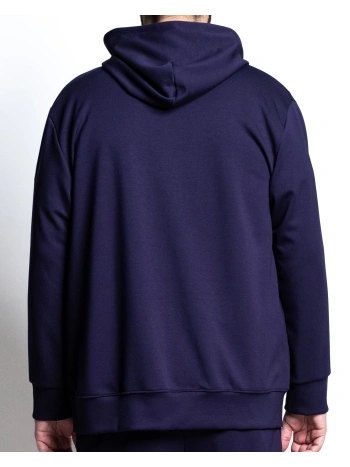 P27053 FELPA IMODAL STRETCH FULL ZIP CON CAPPUCCIO