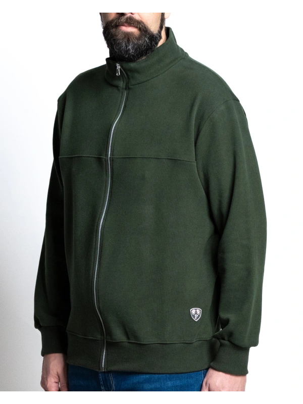P27057 PLUS SIZE FULL ZIP SWEATSHIRT WITH HIGH NECK | MAXFORT