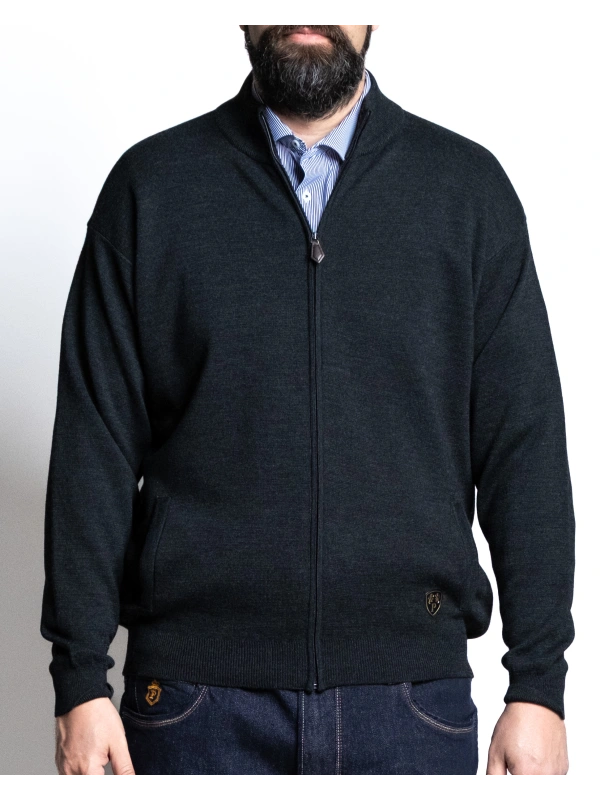 P27080 GIACCA FULL ZIP MISTO LANA