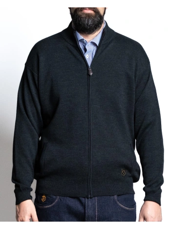 P27080 GIACCA FULL ZIP MISTO LANA