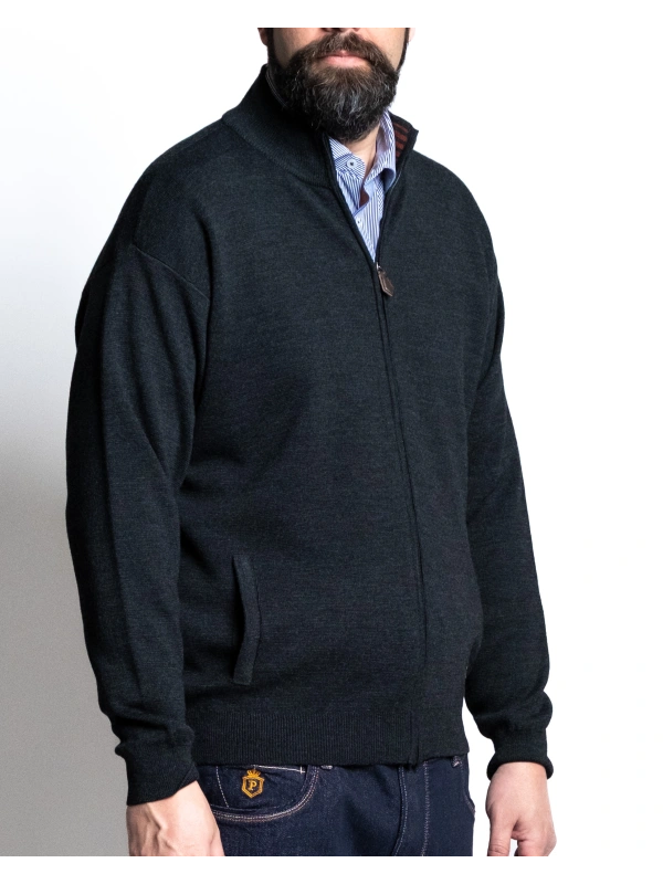 P27080 GIACCA FULL ZIP MISTO LANA 2